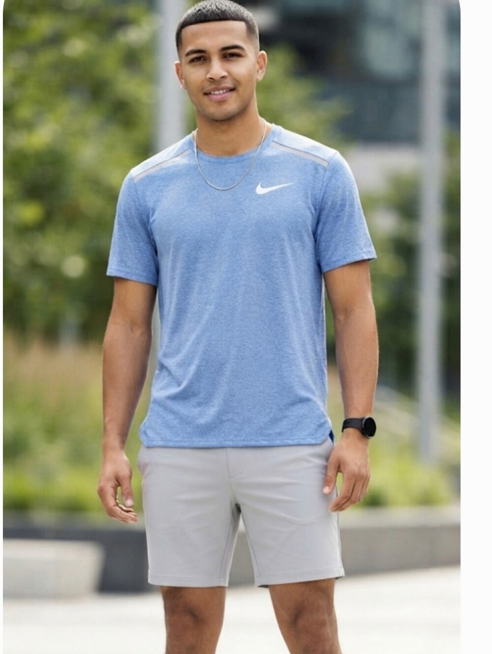 Men's Nike‎ Breathe Tailwind Training/Running T-Shirt Blue Size Small